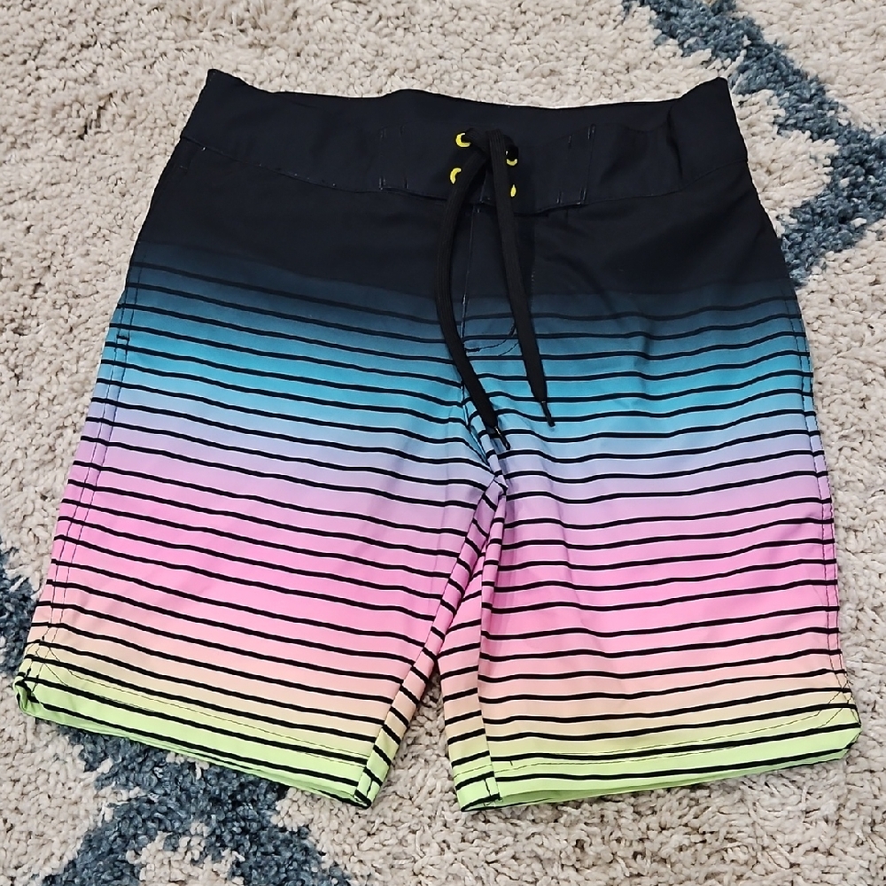 Art Class Black and Multicolor Gradient Men's Athletic Shorts